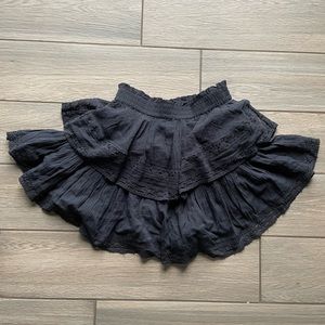 Aerie rock n ruffle skirt black Xs